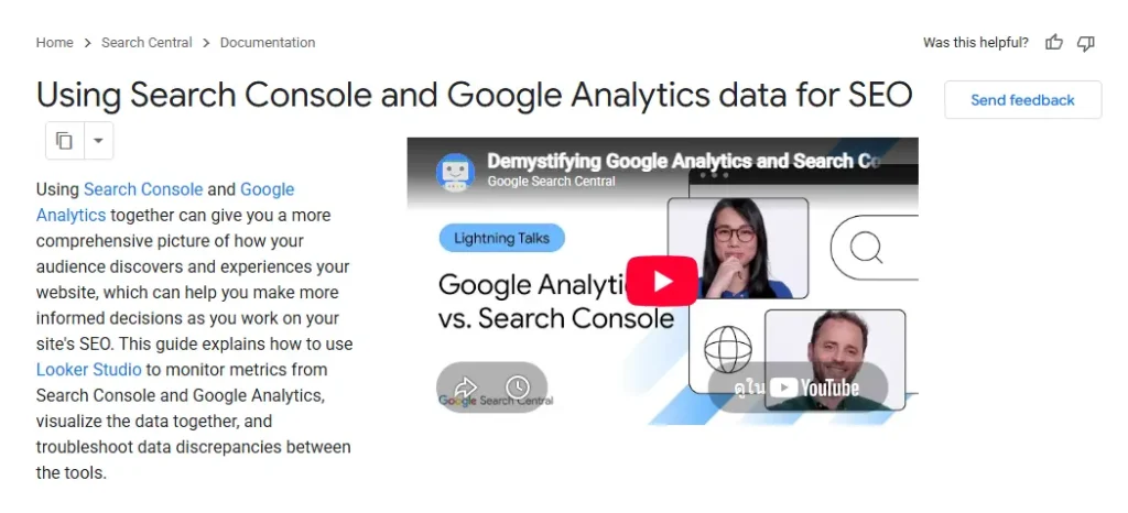 Google Search Central อธิบายการใช้ Search Console และ Google Analytics ร่วมกันสำหรับ SEO